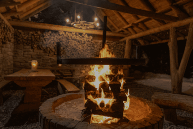 Biesiady w chacie grillowej