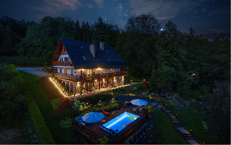 agroturystyka tarninowe wzgorze noca